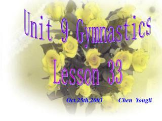 Unit 9 Gymnastics Lesson 33
