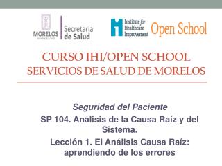 Curso IHI/Open School Servicios de Salud de Morelos