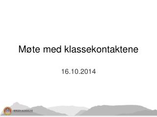 Møte med klassekontaktene
