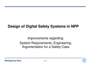 Design of Digital Safety Systems in NPP