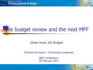 The budget review and the next MFF