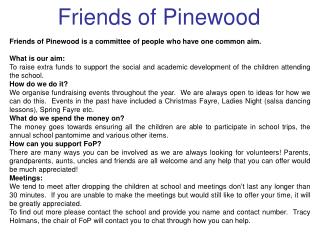 Friends of Pinewood