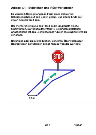 Anlage 7/1 - Stillstehen und Rückwärtstreten