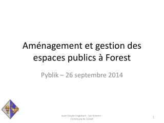 Aménagement et gestion des espaces publics à Forest