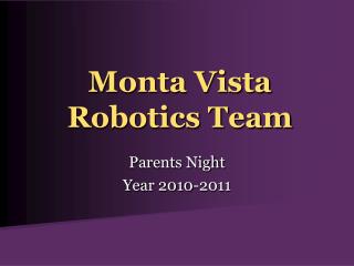 Monta Vista Robotics Team