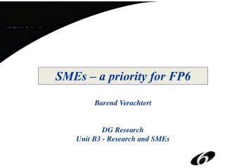 SMEs – a priority for FP6