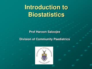 Introduction to Biostatistics