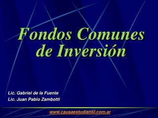 Fondos Comunes de Inversión