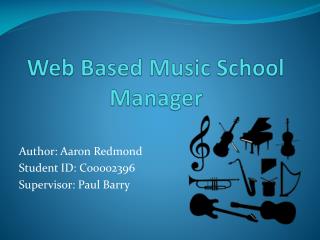 Web Based Music School Manager