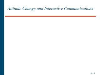 Attitude Change and Interactive Communications