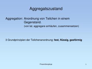 Aggregatszustand