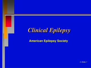 Clinical Epilepsy