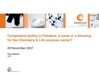 Competence policy in Flanders: a curse or a blessing for the Chemistry &amp; Life sciences sector?