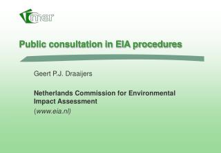 Public consultation in EIA procedures