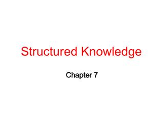 Structured Knowledge