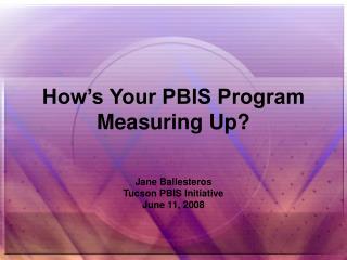 How’s Your PBIS Program Measuring Up?