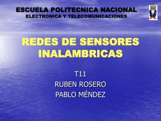 REDES DE SENSORES INALAMBRICAS