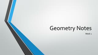 Geometry Notes