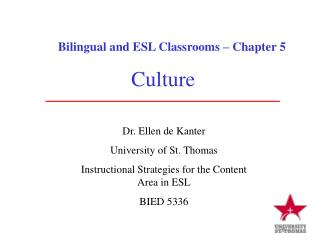 Bilingual and ESL Classrooms – Chapter 5