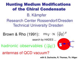 Hunting Medium Modifications of the Chiral Condensate