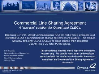 Cliff Dinwiddie Wholesale Business Management Global Wholesale Markets Qwest Communications