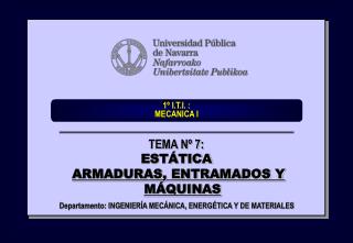 1º I.T.I. : MECANICA I