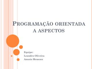 Programação orientada a aspectos