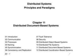 Distributed Systems Principles and Paradigms