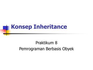 Konsep Inheritance