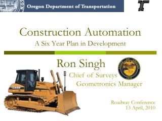 Construction Automation A Six Year Plan in Development