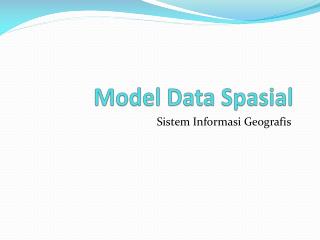 Model Data Spasial
