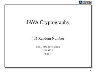 JAVA Cryptography