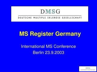 MS Register Germany