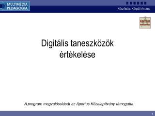 Digitális taneszközök értékelése