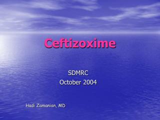 Ceftizoxime