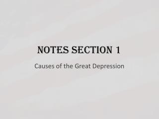 Notes Section 1