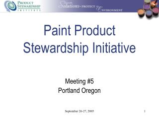 Paint Product Stewardship Initiative