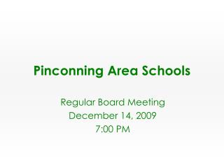 Pinconning Area Schools