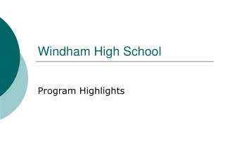 Windham High School