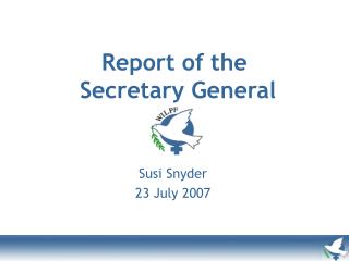 Report of the Secretary General