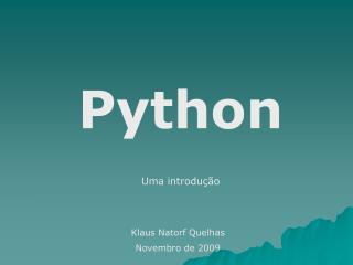 Python Uma introdução