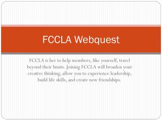 FCCLA Webquest