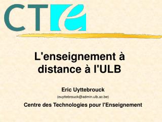 L'enseignement à distance à l'ULB