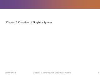 Chapter 2. Overview of Graphics System
