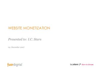 WEBSITE MONETIZATION