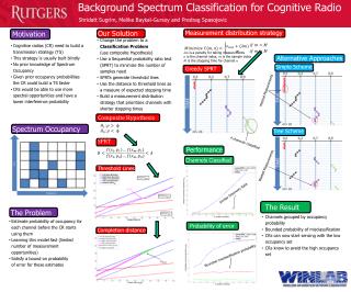 Background Spectrum Classification for Cognitive Radio