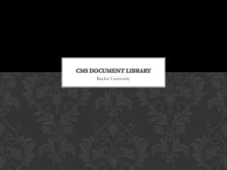 CMS Document library