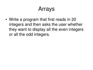 Arrays