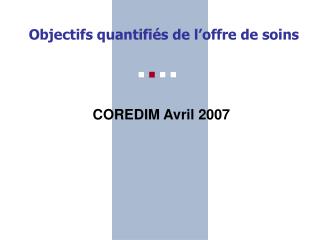 Objectifs quantifiés de l’offre de soins