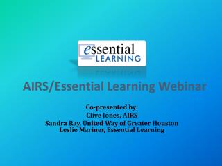 AIRS/Essential Learning Webinar